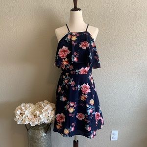 19 Cooper Navy Floral Halter Sundress